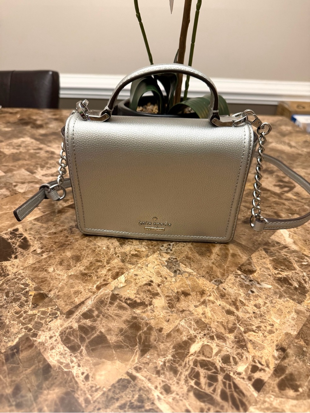 Kate Spade New York Patterson Drive "Maisie" Small Metallic Crossbody Bagu
